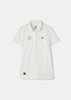 White Ecopet Stretch Tuck Jacquard Polo Shirt