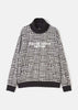 White/Black Houndstooth Pattern Water-Repellent AC Coating Jacket