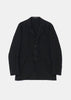 Black 4-Button Twill Jacket