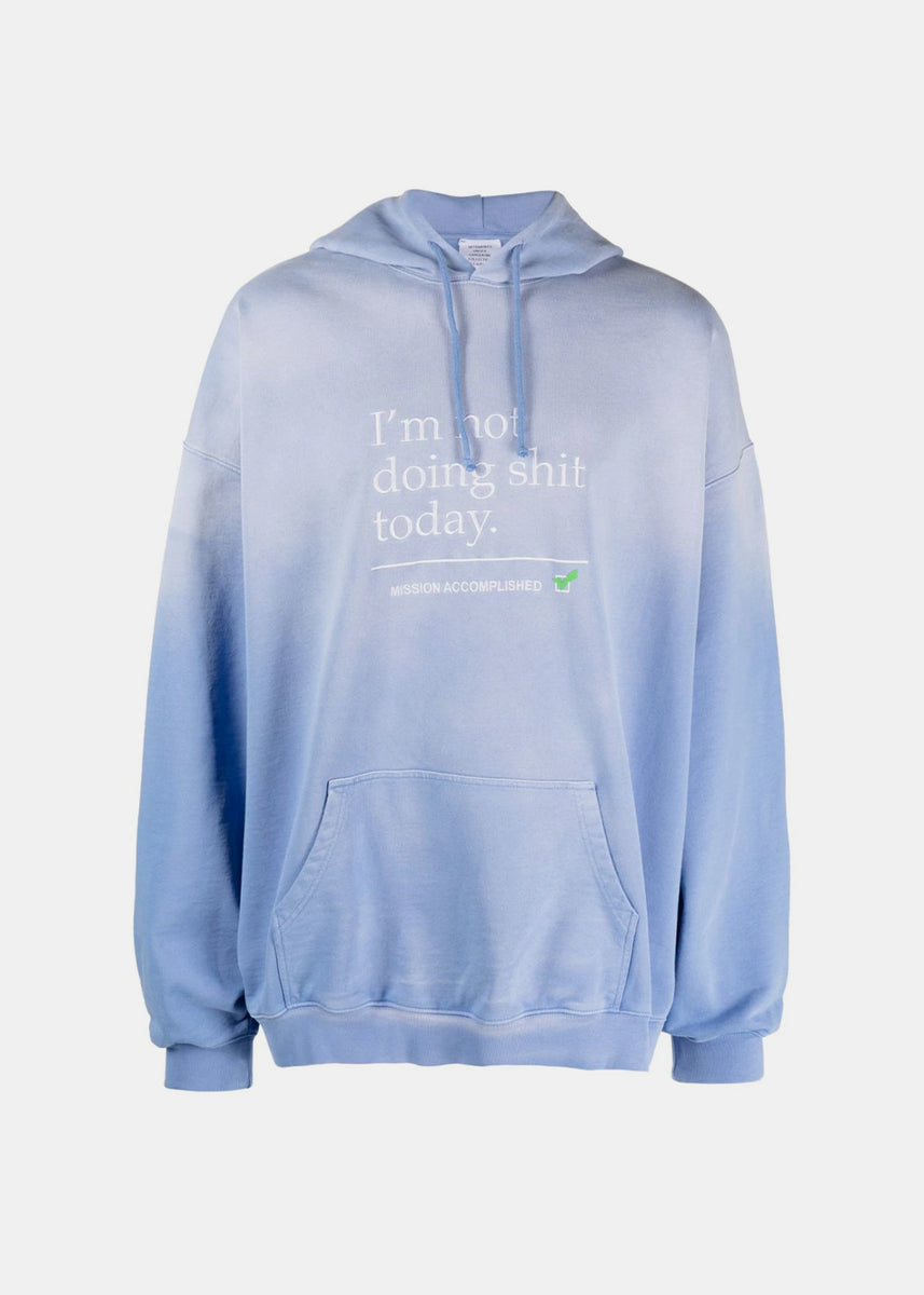 Blue Not Doing Shit Today Hoodie | LEISURE CENTER