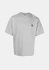 Grey Logo-Embroidered Cotton T-Shirt