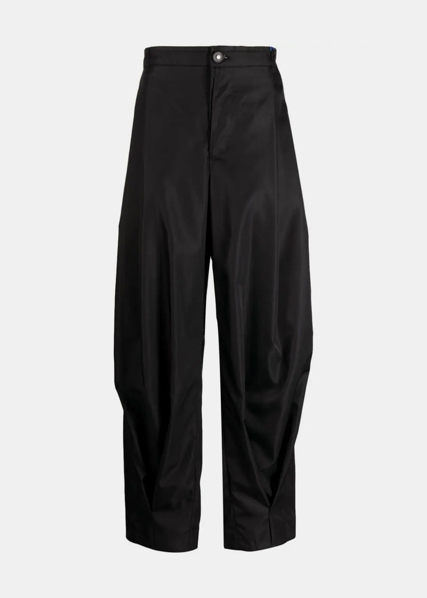 Black Pleated Baggy Trousers LEISURE CENTER