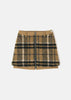 Beige TEXBRID Knit Check Skirt
