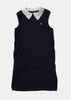 Dark Navy Sleeveless Knit Dress