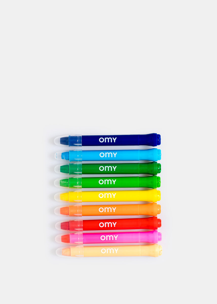 9 gel crayons