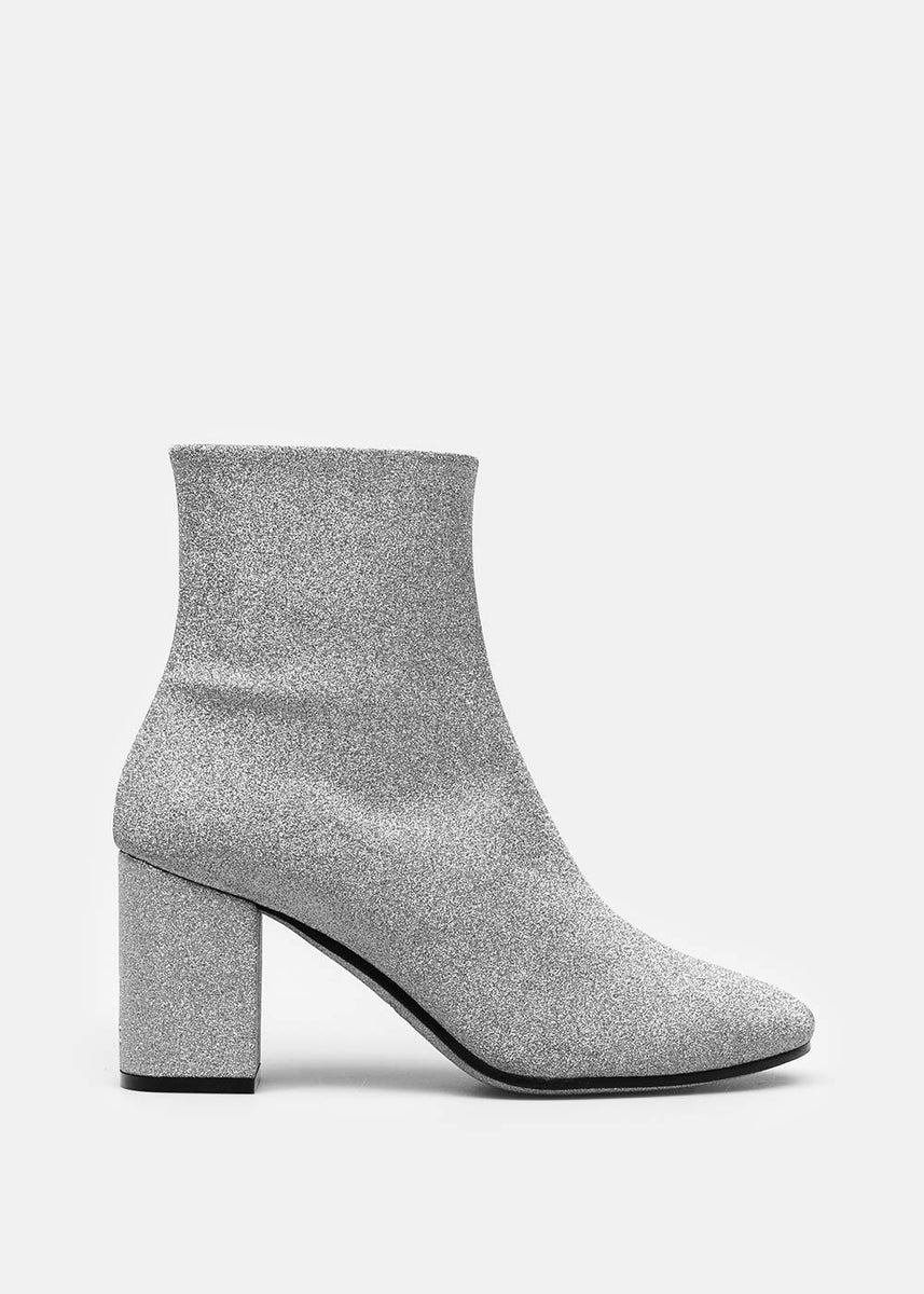 Glitter block heel outlet boots