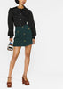 Green Tweed Boucle Mini Skirt