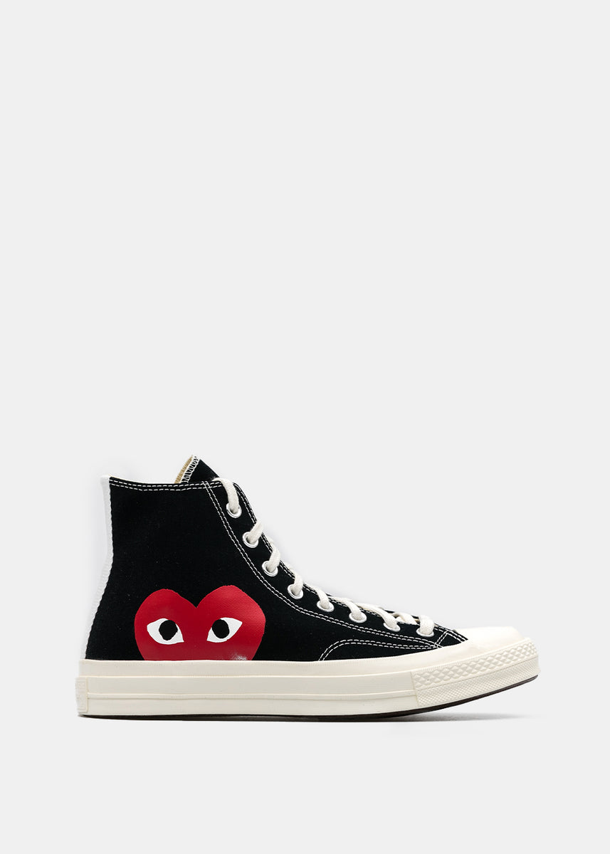 Black Converse Red Heart Chuck 70 Sneakers | LEISURE CENTER
