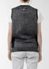 Black Jacquard Crewneck Knit Vest