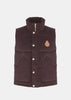 Chocolate Tan Crown Puffer Corduroy Vest