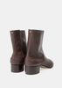 Brown Tabi Ankle Boots