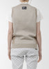 Gray Jacquard Crewneck Knit Vest