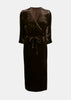 Brown Anthea Velvet Midi Dress