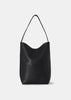 Black Saddle Leather Medium N/S Park Tote