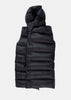 Black Hooded Sleeveless Coat