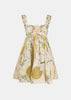 Yellow Coaster Strapless Ruched Mini Dress