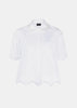 White Short Puff Sleeve Shirt