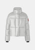 Silver Cypress Cropped Puffer Jacket