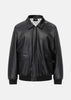 Black Faux Leather Padded Jacket