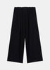Black Wide-Leg Cropped Trousers