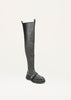 Black Gao Platform Thigh High Boots
