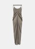 Grey Draped Long Dress