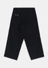 Black Twill Pants With Tab Detail