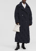 Navy Padded Double-Breasted Coat