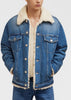 Blue Shearling-Lined Jacket