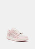 Pink & White Skel Top Low Sneakers