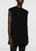 Black Sleeveless Cotton T-shirt