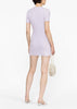 Purple Sequin-Embellished Knitted Minidress