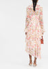 White Coaster Lace Ruffled Midi Dress