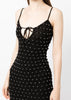 Black Beaded Knit Midi Dress
