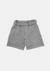 Grey Belted Short Pants