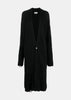 Black Distressed Knitted Cardi-Coat
