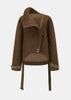 Brown Asymmetric Jacket