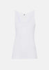 White Classic Ribbed Tank Top
