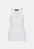 White Invisible Strap Tank Top