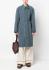 Blue Belted Trench Coat