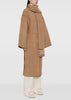 Camel Embroidered Scarf Coat