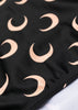 Black Crescent Moon Monogram Swimsuit