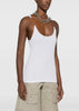 White Invisible Strap Tank Top