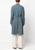 Blue Belted Trench Coat