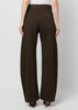 Brown High Waisted Curved Pants