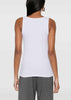 White Classic Ribbed Tank Top