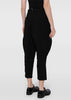 Black Tapered Cropped Trousers