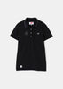 Black Ecopet Stretch Tuck Jacquard Polo Shirt