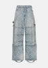 Blue Denim Cargo Pants