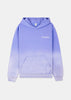 Dip Dye Blue Serif Logo Embroidered Hoodie